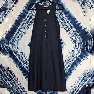 MANGO Women Navy Solid A-Line Dress XS